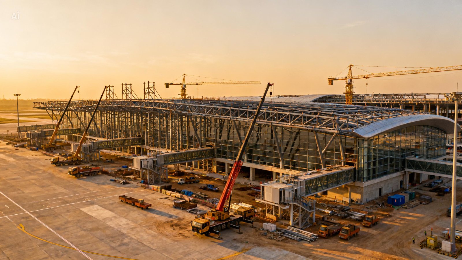 Airport construction progress monitoring